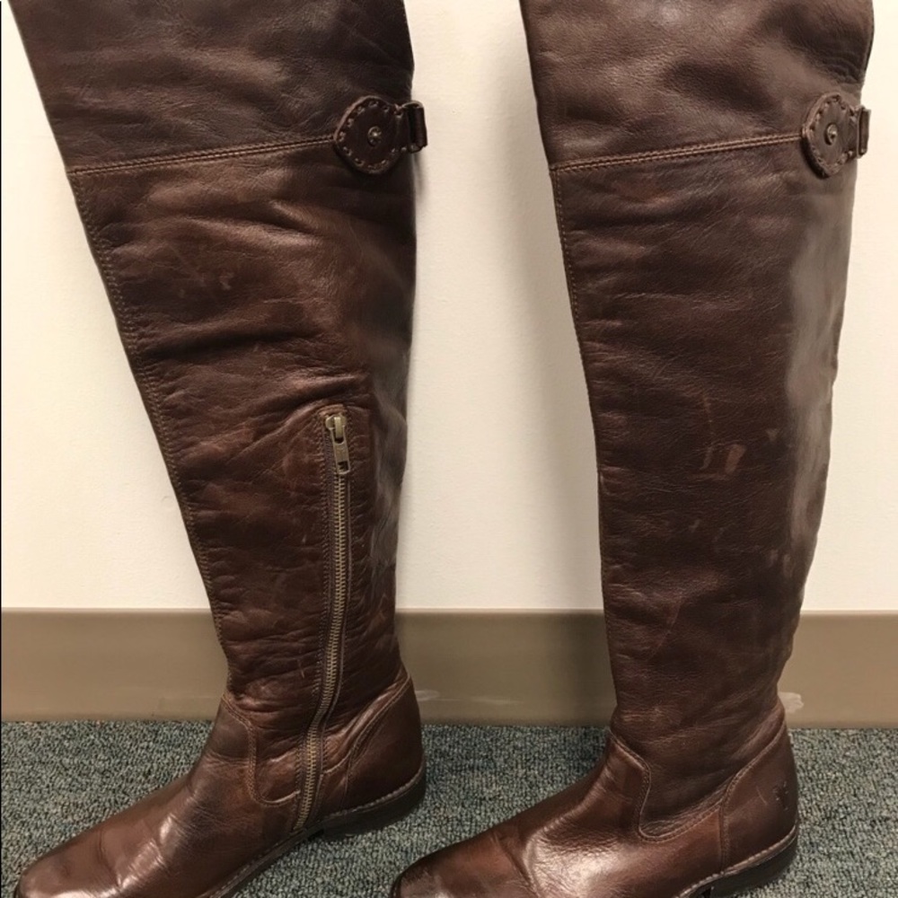 Frye Shirley Brown Over the Knee Boots - Picture 2 of 4